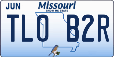 MO license plate TL0B2R
