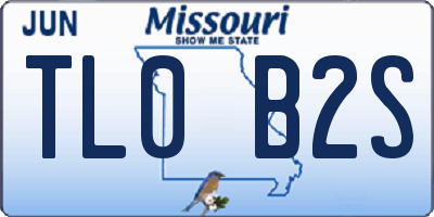 MO license plate TL0B2S