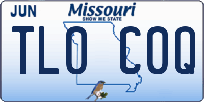 MO license plate TL0C0Q