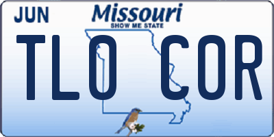 MO license plate TL0C0R