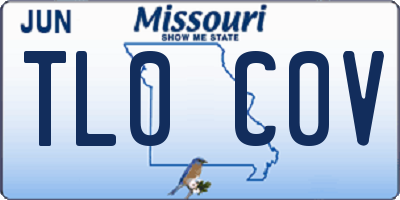 MO license plate TL0C0V