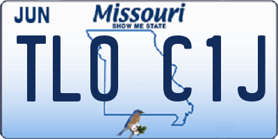MO license plate TL0C1J
