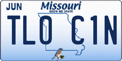 MO license plate TL0C1N