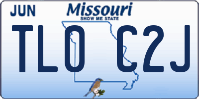 MO license plate TL0C2J