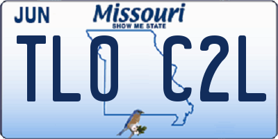 MO license plate TL0C2L