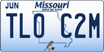 MO license plate TL0C2M