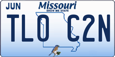 MO license plate TL0C2N
