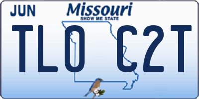 MO license plate TL0C2T