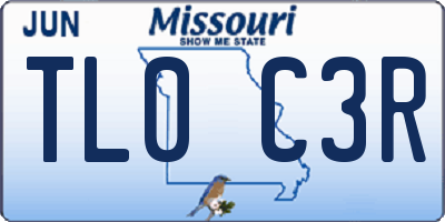 MO license plate TL0C3R