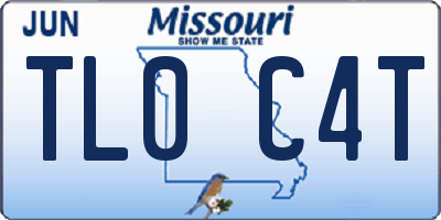 MO license plate TL0C4T