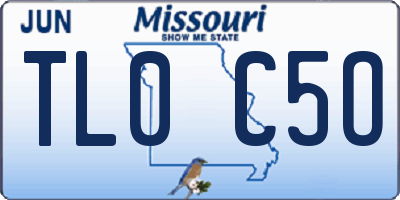 MO license plate TL0C5O