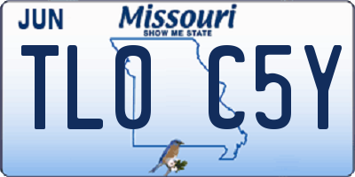 MO license plate TL0C5Y