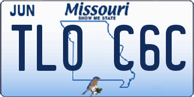 MO license plate TL0C6C