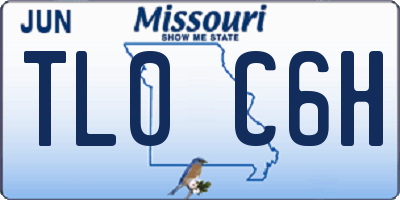 MO license plate TL0C6H