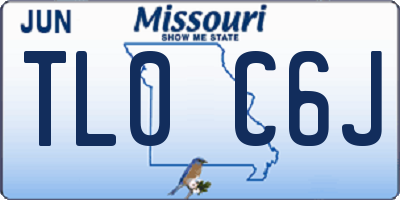 MO license plate TL0C6J