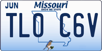 MO license plate TL0C6V