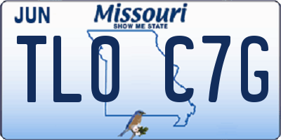 MO license plate TL0C7G