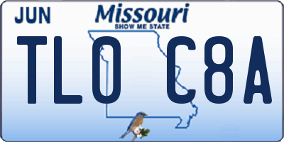 MO license plate TL0C8A