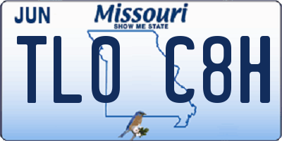 MO license plate TL0C8H