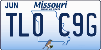 MO license plate TL0C9G