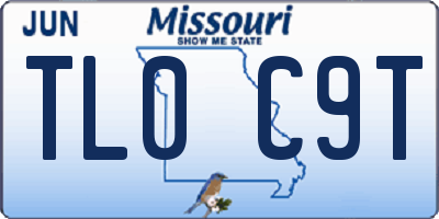 MO license plate TL0C9T