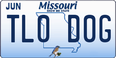 MO license plate TL0D0G