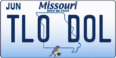 MO license plate TL0D0L