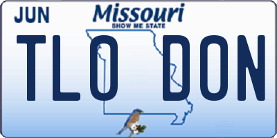 MO license plate TL0D0N