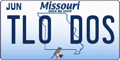 MO license plate TL0D0S