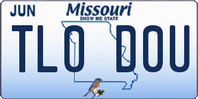 MO license plate TL0D0U