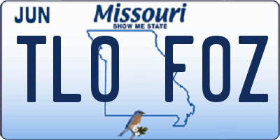 MO license plate TL0F0Z