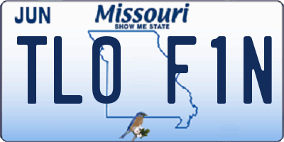 MO license plate TL0F1N