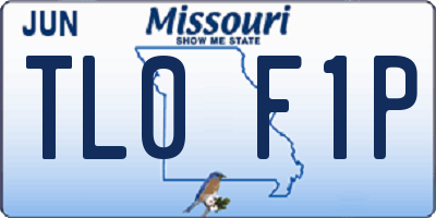 MO license plate TL0F1P