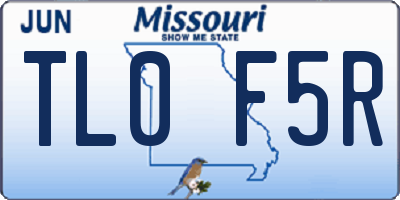 MO license plate TL0F5R