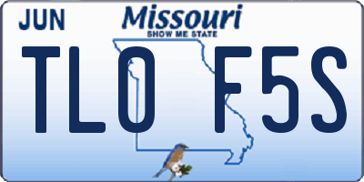 MO license plate TL0F5S