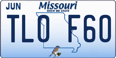 MO license plate TL0F6O