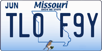 MO license plate TL0F9Y