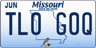 MO license plate TL0G0Q