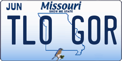 MO license plate TL0G0R