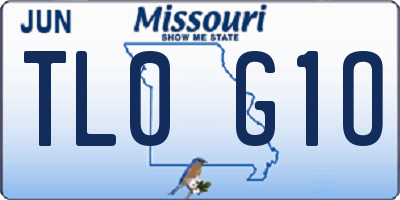 MO license plate TL0G1O