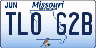 MO license plate TL0G2B