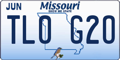 MO license plate TL0G2O