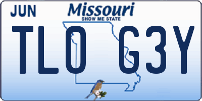 MO license plate TL0G3Y