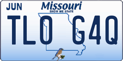MO license plate TL0G4Q