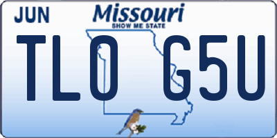 MO license plate TL0G5U