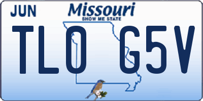 MO license plate TL0G5V