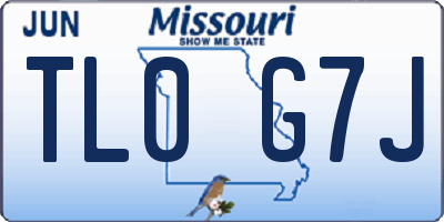 MO license plate TL0G7J