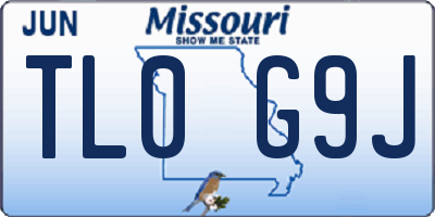 MO license plate TL0G9J