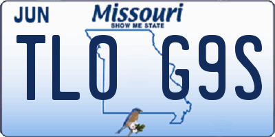 MO license plate TL0G9S
