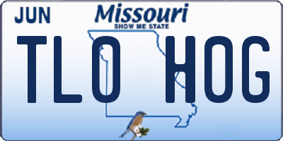 MO license plate TL0H0G